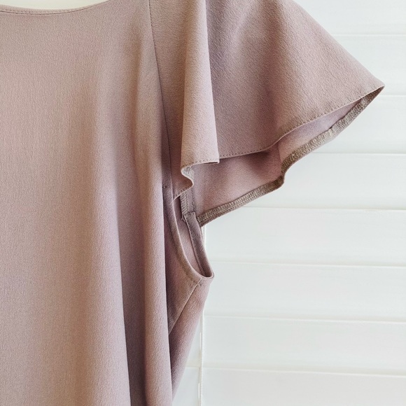 Topshop Taupe Dress with Zipper detail - Picture 6 of 12